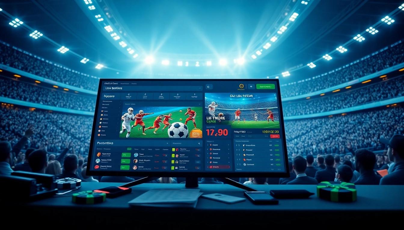 Engaging sports betting platform interface at https://ufabet-auto.in with dynamic features and vibrant graphics.