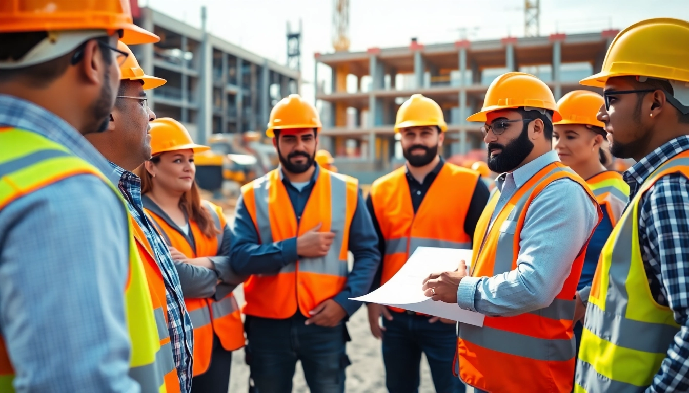 Workers participating in a construction safety training session focused on enhancing workplace safety.