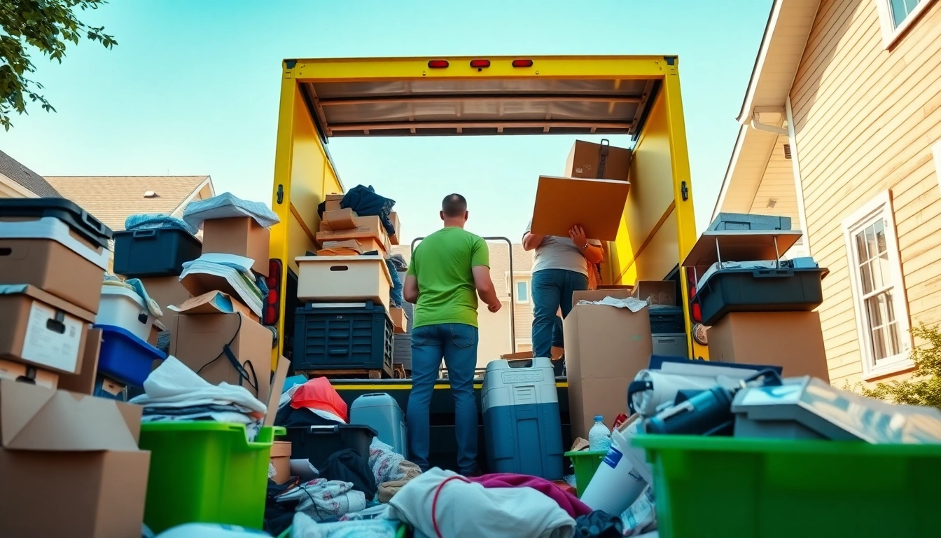 Efficient junk removal Nashville TN team clearing clutter from a home, embodying professionalism and service.