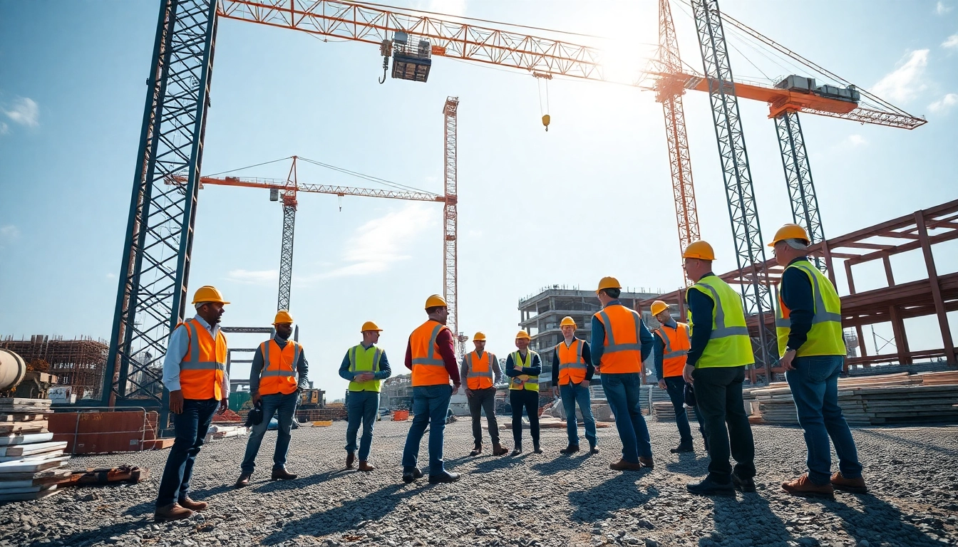 Tennessee construction news highlights active construction site with workers and machinery.