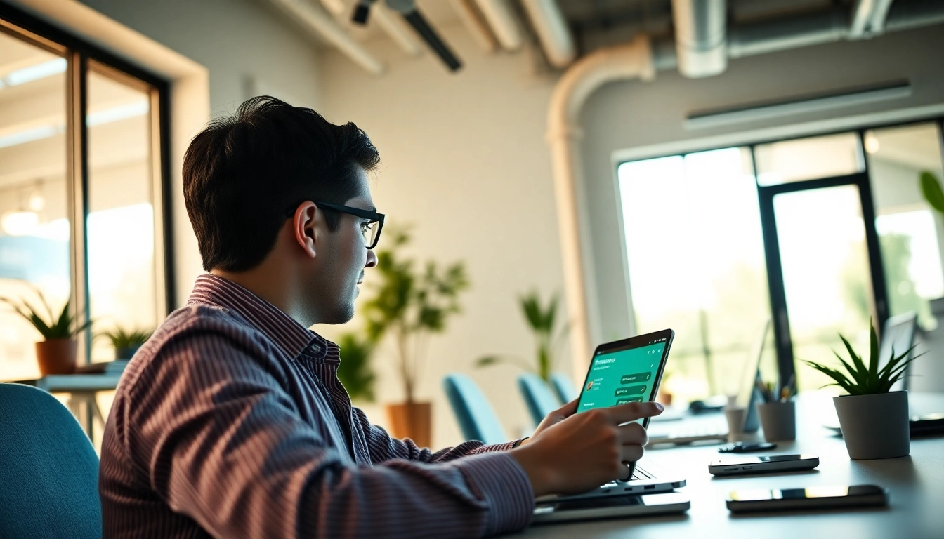 WhatsApp Web usage in a modern workspace with seamless cross-device communication.