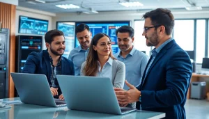 Enhance your knowledge of IT Fredericksburg with a professional team collaborating in a modern office.