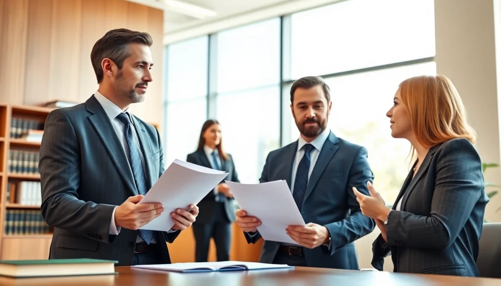 Consultation at https://www.ihavealawsuit.com showcasing a lawyer assisting a client.