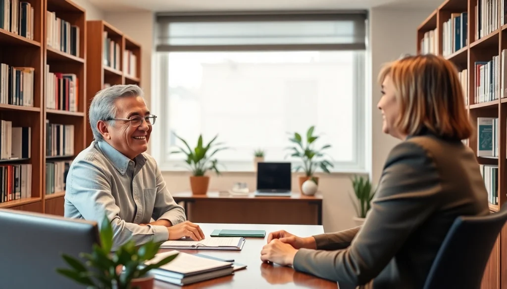 Schuldnerberater bietet fachliche Unterstützung in einer professionellen Umgebung.
