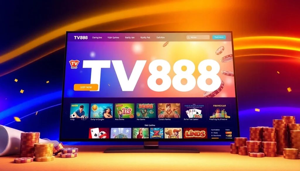 TV88 homepage showcasing a vibrant online gaming experience with engaging graphics and user-friendly design.