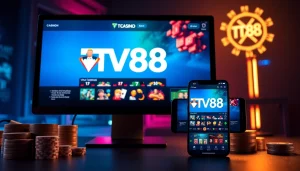 TV88 platform interface showcasing online gambling games and user-friendly design.