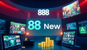 Experience excitement with 888new online gaming platform showcasing diverse games and secure payments.