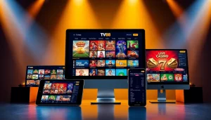 TV88 online gambling platform featuring games on desktop, tablet, and mobile.