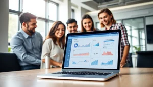 Showcasing the https://www.benchbot.ai AI testing solution with a diverse team collaborating.