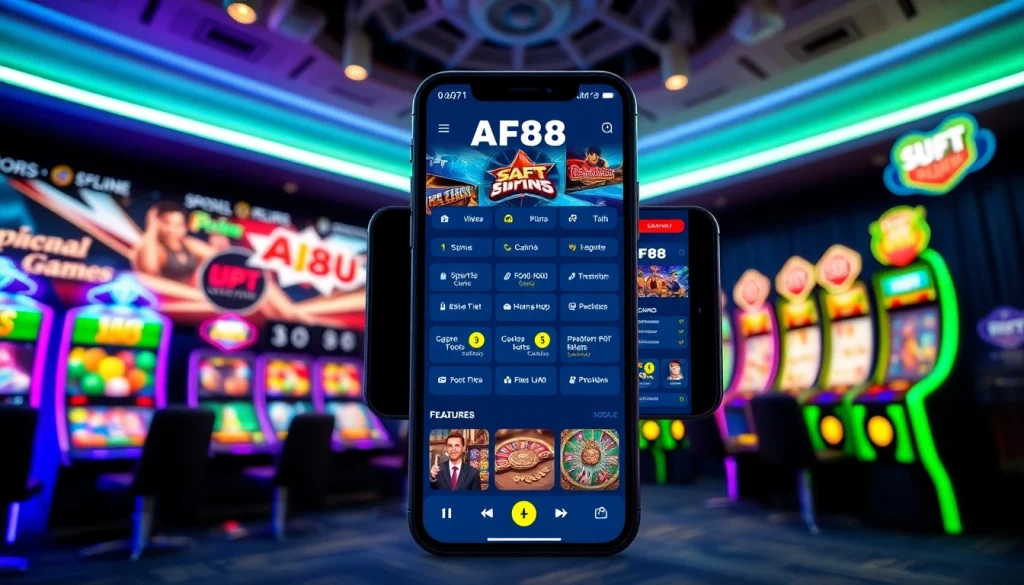 AF88 online gambling platform showcasing vibrant games and user-friendly app experience.