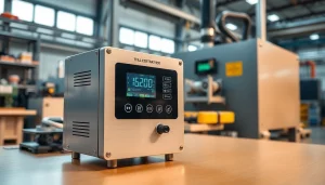 Optimize mould temperature controller features on display in a professional industrial setting.