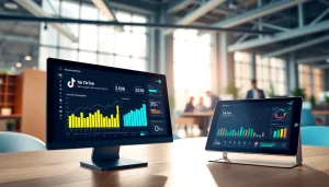 Engaging dashboard of a tiktok smm panel illustrating follower growth and analytics.
