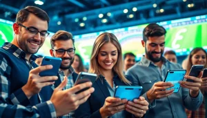 Engaging scene of online betting with best sports betting apps in India highlighted by active bettors.