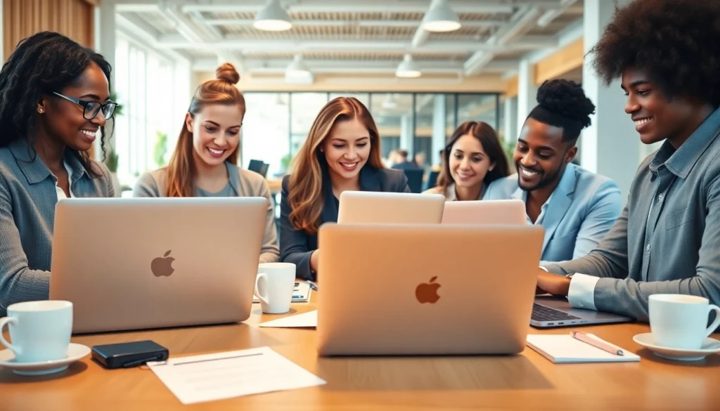 Engage in a free job post process with diverse employers collaborating in a bright office.