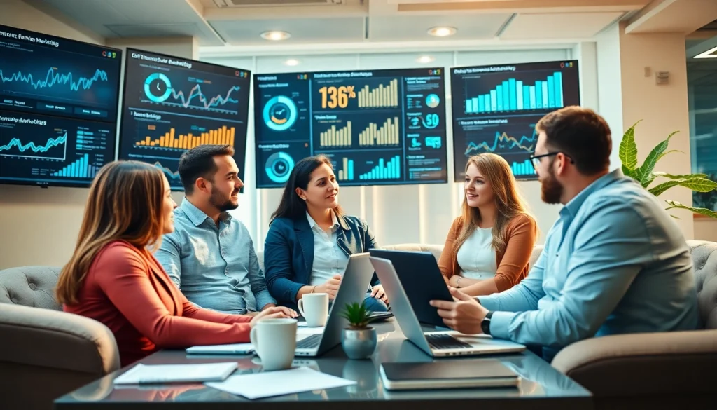 Gain insights from 向日葵官网 for effective digital marketing strategies in a vibrant office.