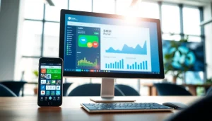 Visual representation of an SMM panel analytics dashboard on a computer screen.