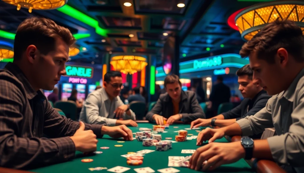 Ciptakan suasana penuh ketegangan saat bermain Domino88 poker game dengan pemain yang fokus dan penuh emosi.