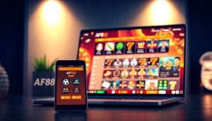 Engaging AF88 online betting platform interface on modern devices showcasing sports and casino gaming.