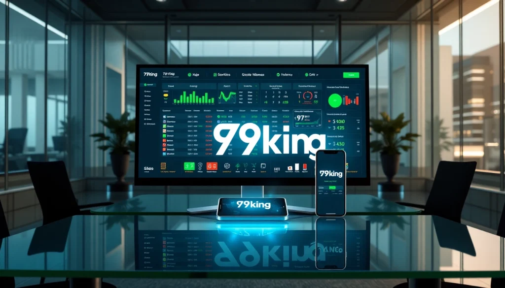 79king online betting dashboard with live odds and app on screen