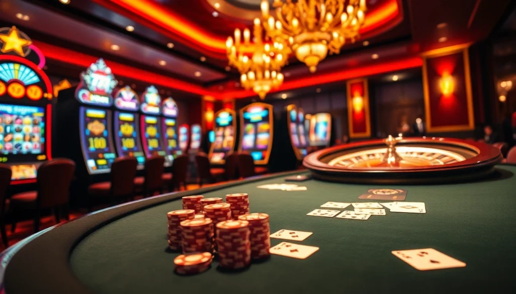 79king casino scene showcasing immersive gaming atmosphere with poker and roulette.