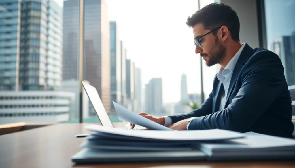 Bewertung einer Immobilie auf https://frankfurt-immobilie-bewerten.de in einem modernen Büro mit Experte.