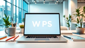 Showcase of WPS办公软件 in a professional workspace with an inviting atmosphere.