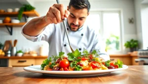 Kochen mit Leidenschaft auf https://foodies-magazin.de in einer hellen, einladenden Küche.