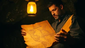 Uncovering the secrets of King Solomon's Mine through an ancient map in a cave.