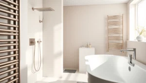 Erkunden Sie hochwertige Produkte von Sonni sanitär in einem eleganten Badezimmer.