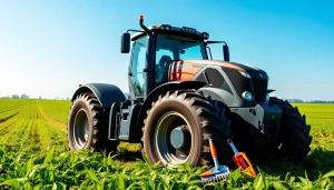AF88 tractor showcasing advanced features in a vibrant farmland setting.