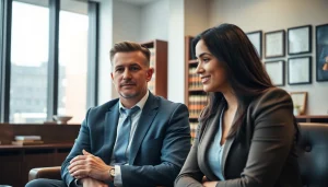 Consulting client at https://www.fritschlawfirm.com highlighting a professional legal discussion.