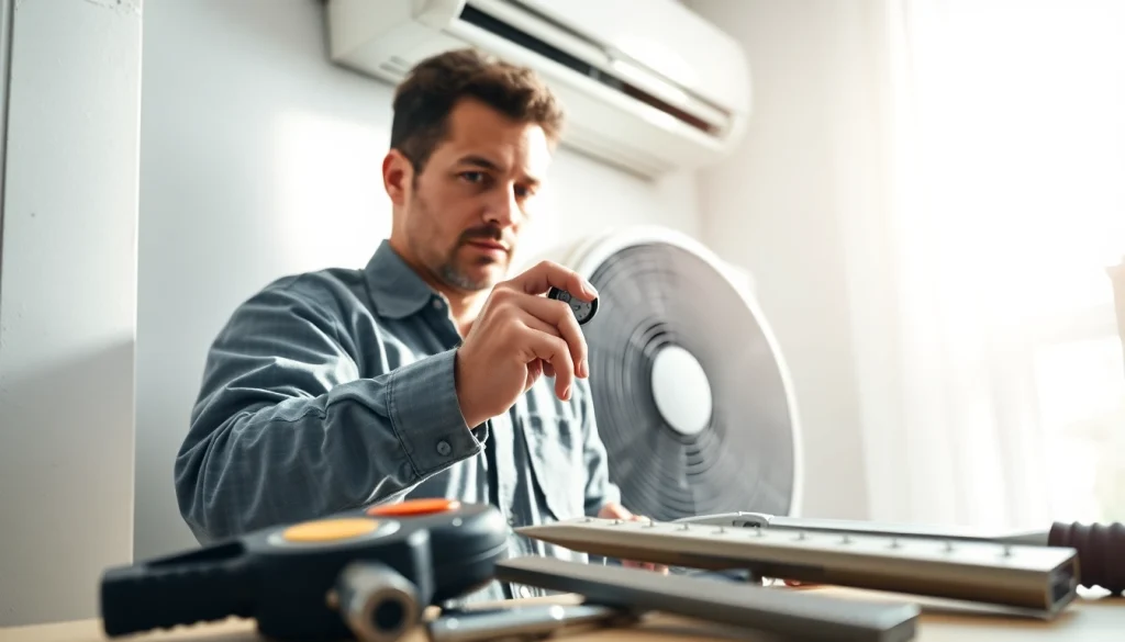 Ensure top performance with a technician from https://nobleheatingairservices.com inspecting HVAC system.