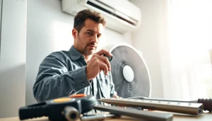 Ensure top performance with a technician from https://nobleheatingairservices.com inspecting HVAC system.