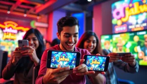 Players engaging in the Jalwa game, experiencing excitement and thrilling competition in an animated setting.