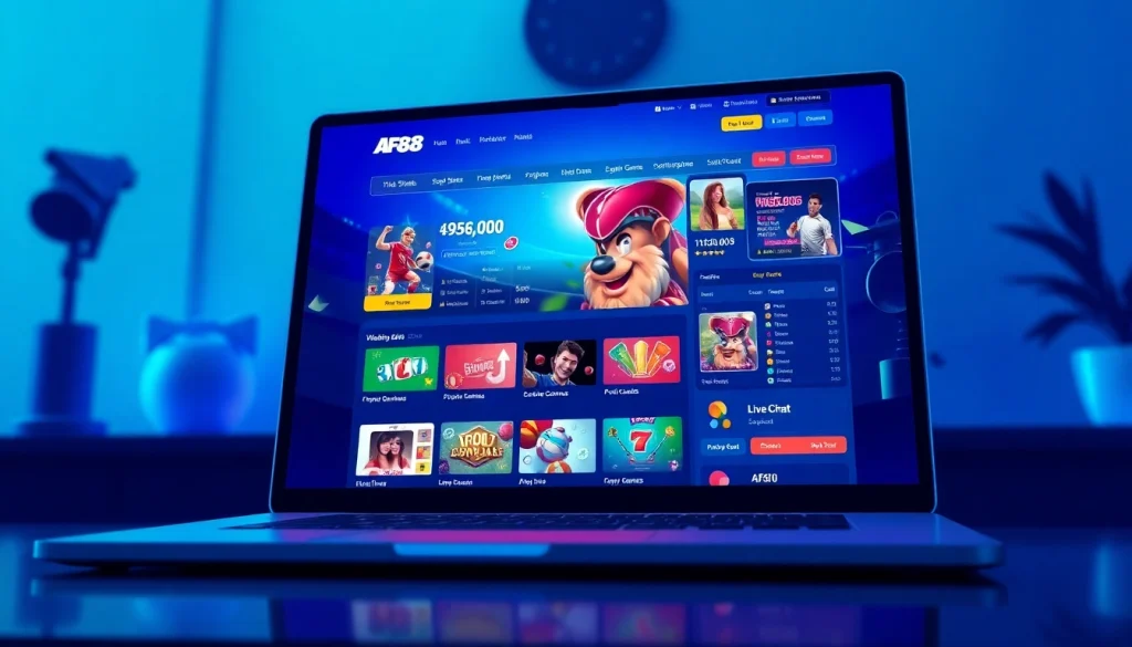 AF88 online betting platform showcasing various gaming options and user-friendly interface.