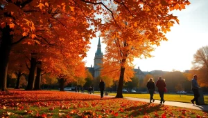Discover the Magic of Ottawa with vibrant autumn colors surrounding Parliament Hill as visitors explore the scenic beauty.