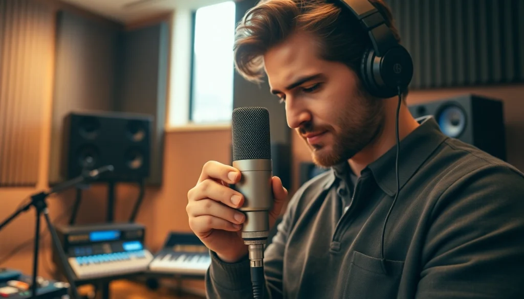 Capture audio with MV88 microphone during a studio session focused on sound quality.