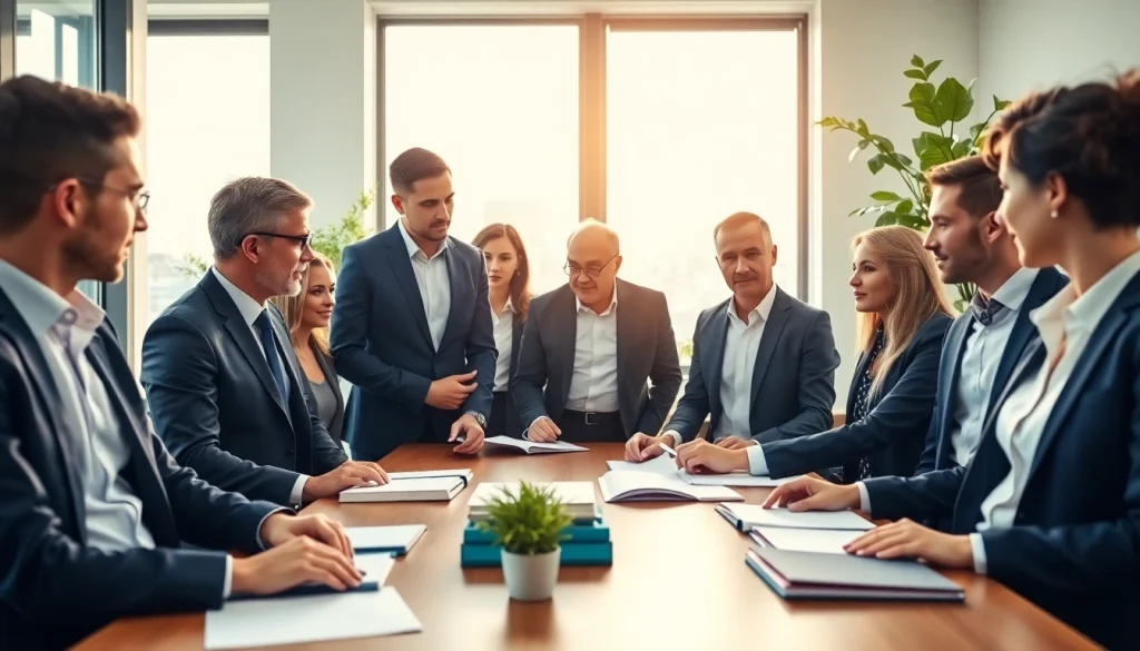 Legal consultation at https://www.turnpikelaw.com showcasing a diverse team discussing cases.