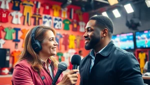 Engaging interview session highlighting sportsbytes.com.ph with dynamic storytelling in a vibrant studio.