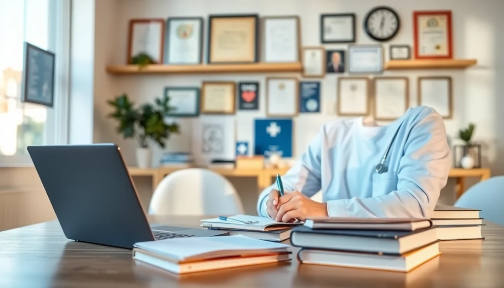 Nursing paper writing services offered with professional expertise in a modern office setting.