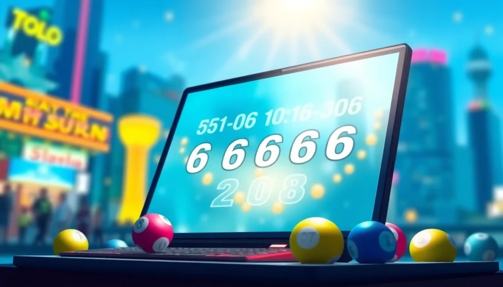 Menggambarkan permainan toto togel online dengan tampilan menang yang menarik.