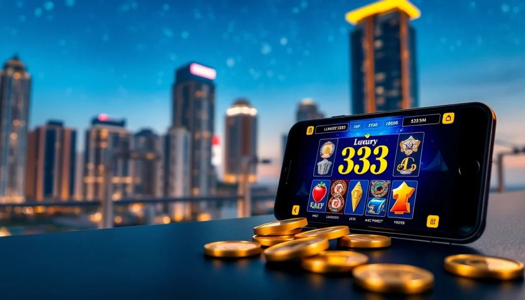 Main gaming interface of luxury333 platform showcasing elegance and excitement in online gaming.