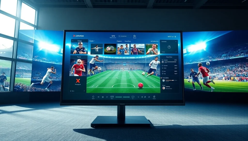 365티비의 생생한 스포츠 이벤트를 보여주는 인터페이스 화면