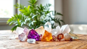 Admire the beauty of best crystals arranged elegantly with vibrant colors and textures.