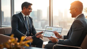 신용카드 현금화의 옵션을 논의하는 금융 상담 장면