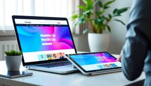 Engaging web design showcased on laptops at https://frontidas.com, highlighting modern user interfaces.