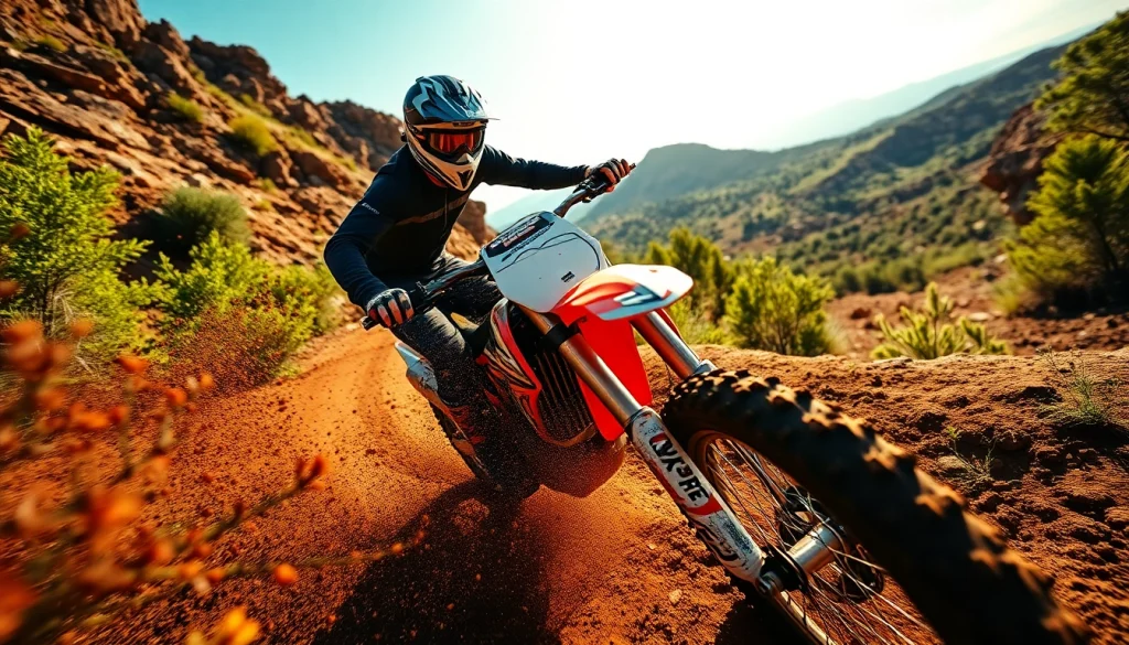 Experience the thrill of motocross at https://relevance.com.ua with an expert rider on a dirt trail.