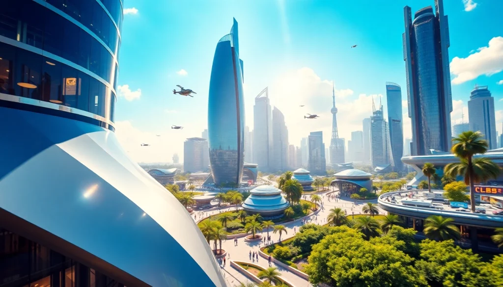 Witness the innovation landscape of https://www.trilgameshproject.com with vibrant city skyline examples.