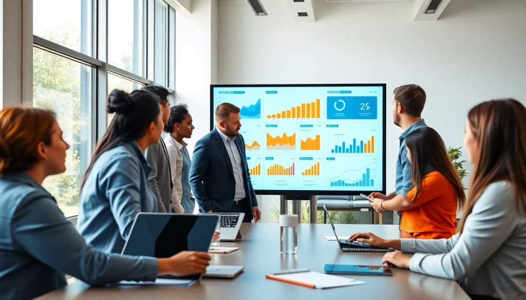 Analyze data effectively with https://fhpts.com in a vibrant modern office environment.