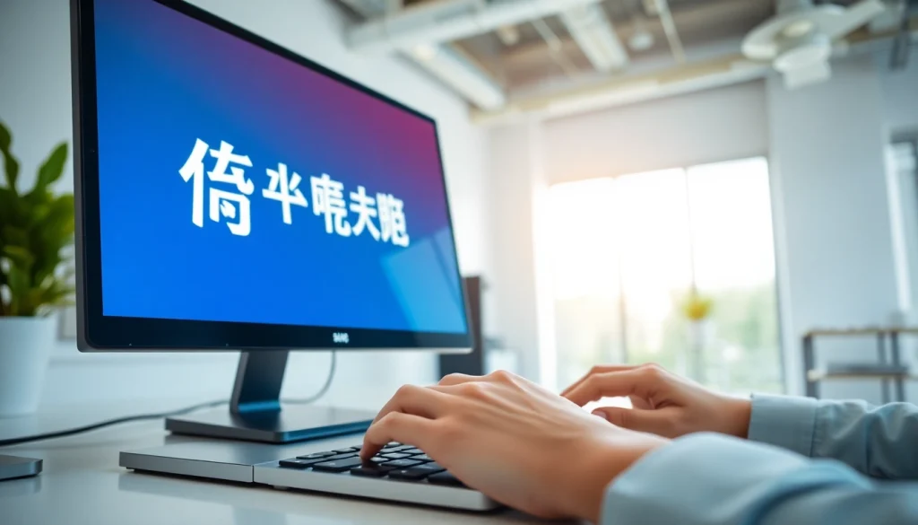 Enhance your typing experience with 搜狗输入法 displayed on a modern computer setup.